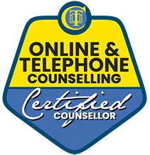 Online & phone councelling certified badge